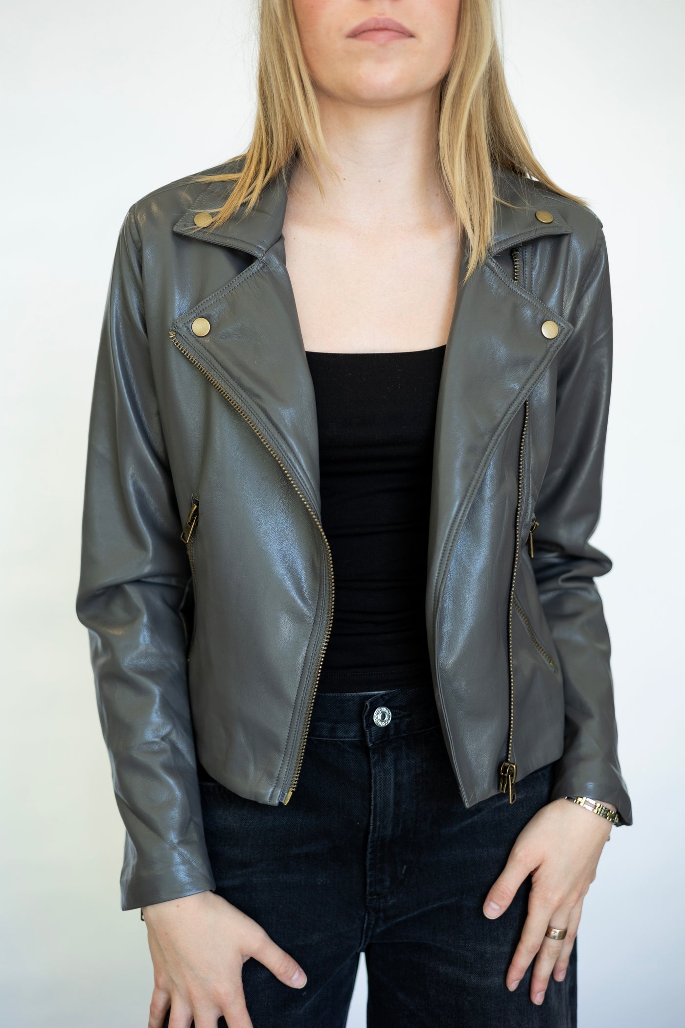 Faux Leather Biker Jacket