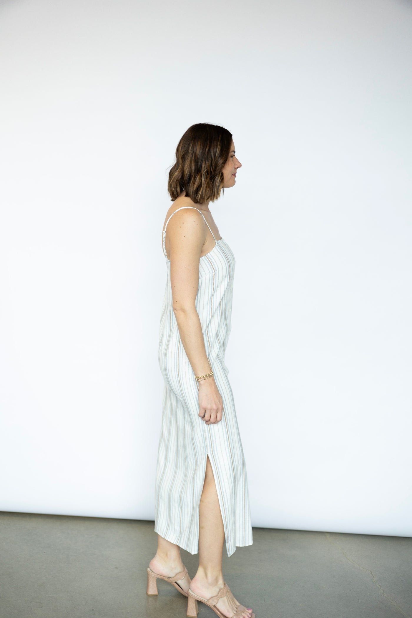 Women's long white dress