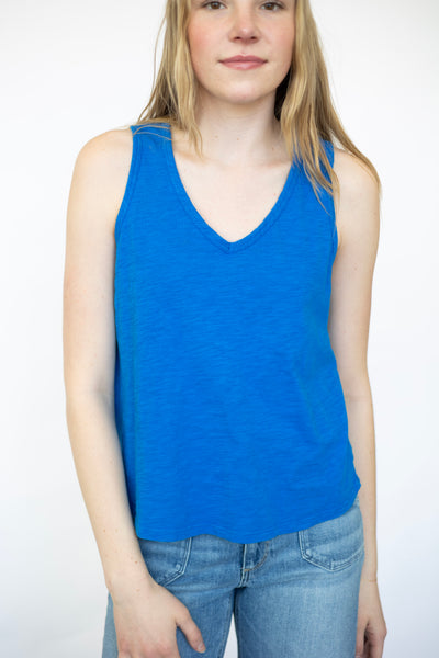 Royal blue women's tank top