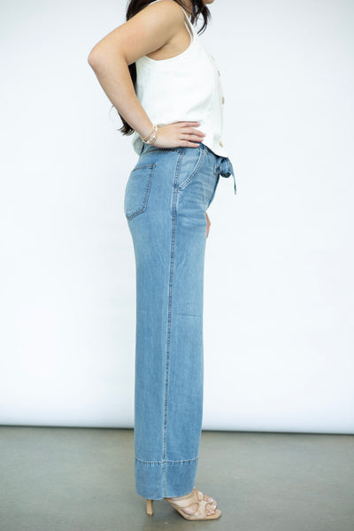 Flowy wide leg denim