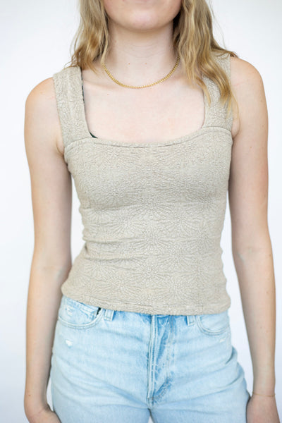 Washed Look Detail Textured Knit Top