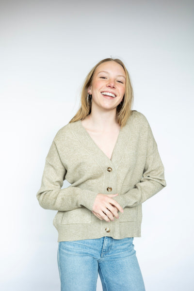 Kelsie Button Front Cardigan w/ Pockets