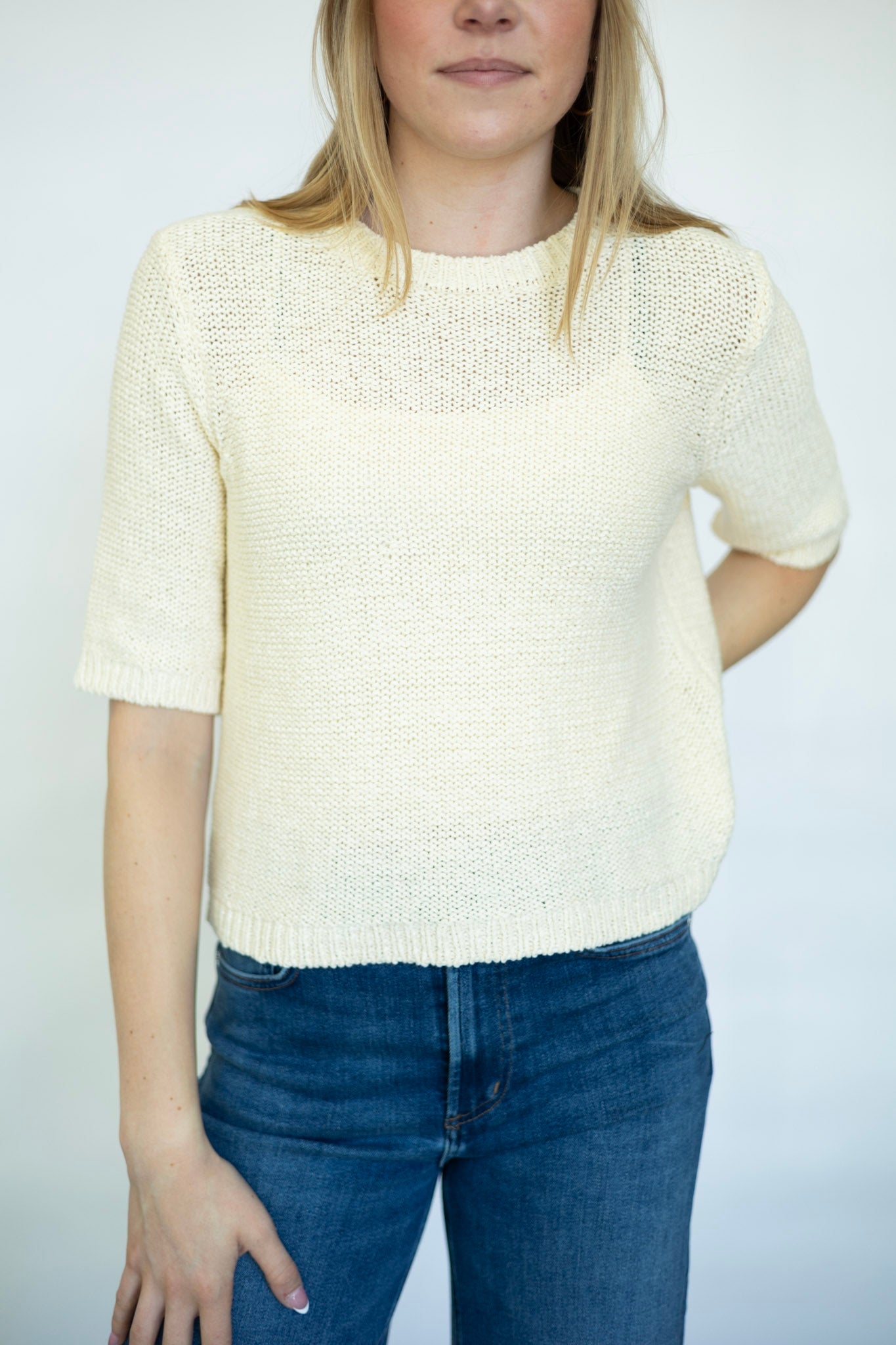 Summer half sleeve sweater for women