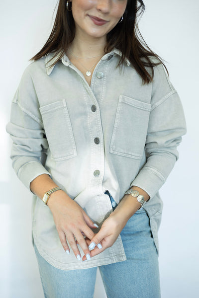 Cream shacket 