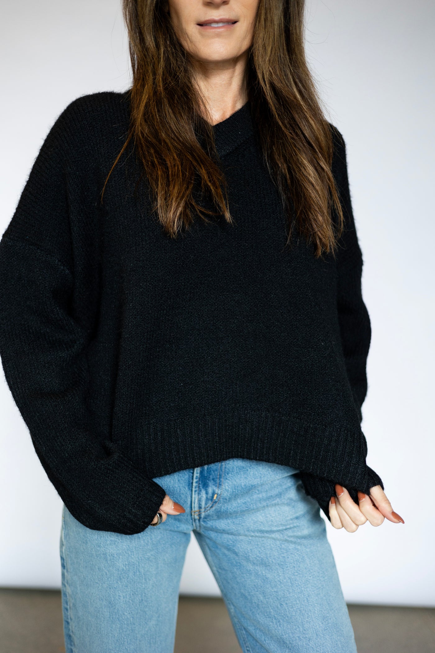 V-Neck Oversized Pullover