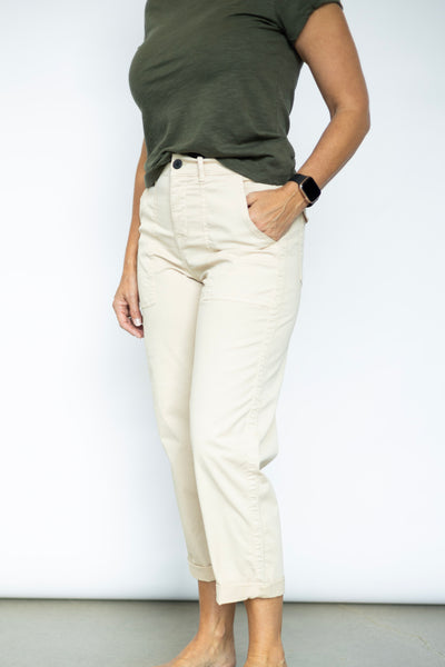 Women's lightweight, cropped khaki pants