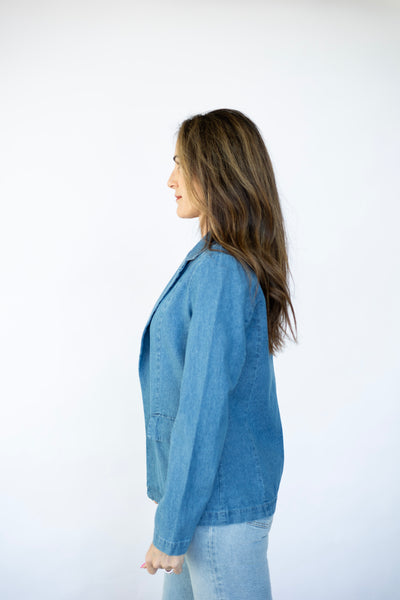 Women's denim blazer