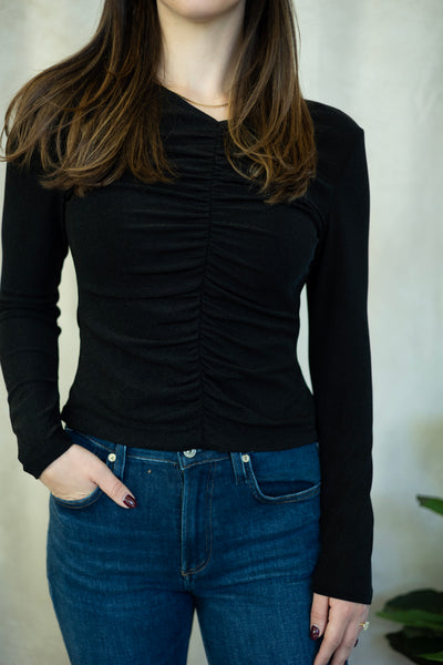 Sparkly, mesh, long sleeve shirt