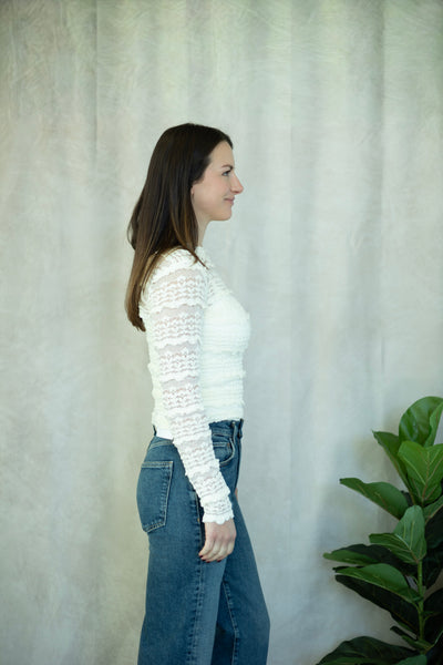 Lace long sleeve top