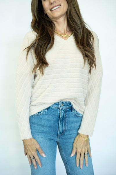 Fuzzy pink sweater