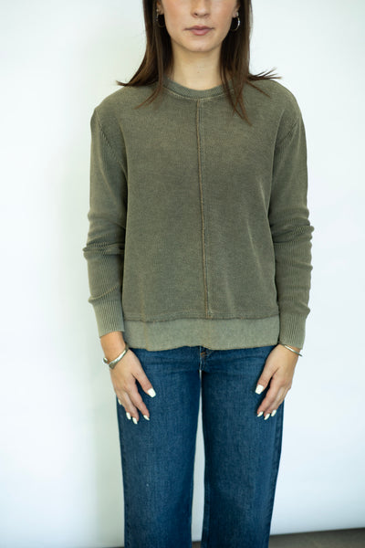 Textured long sleeve tee