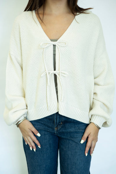 Cute front tie sweater 