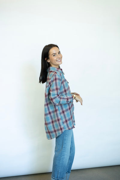 Flannel Cure Button Up Top