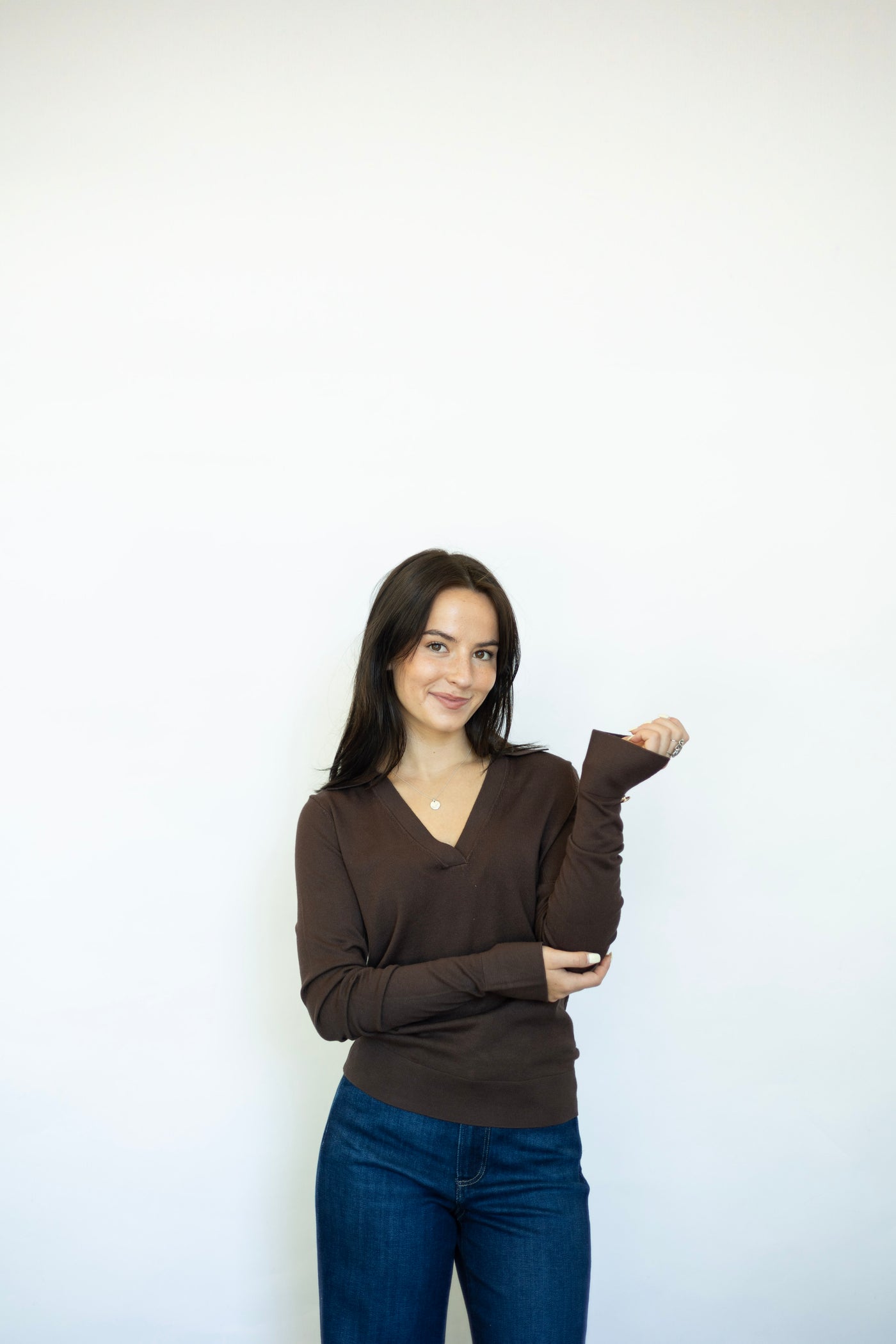 Knit L/S Collar Top