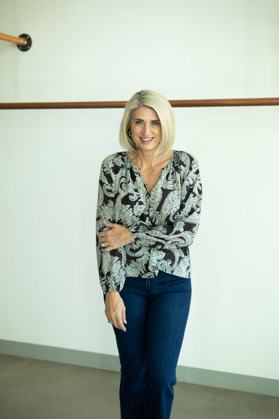 Paisley Blouson Blouse