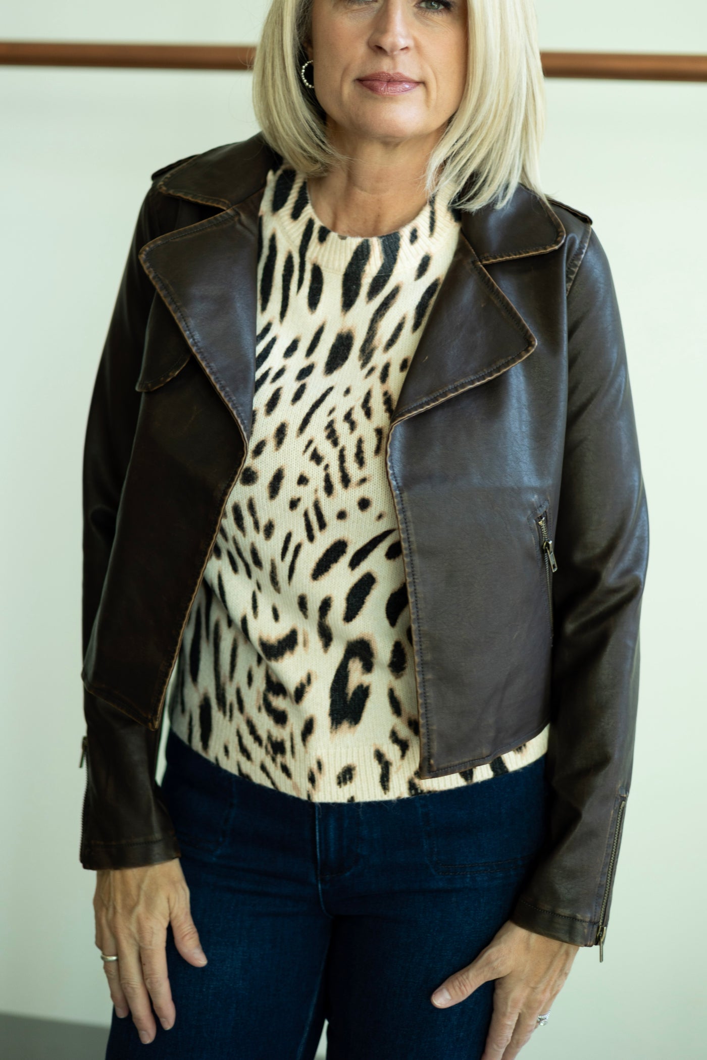 Distressed Moto Jacket