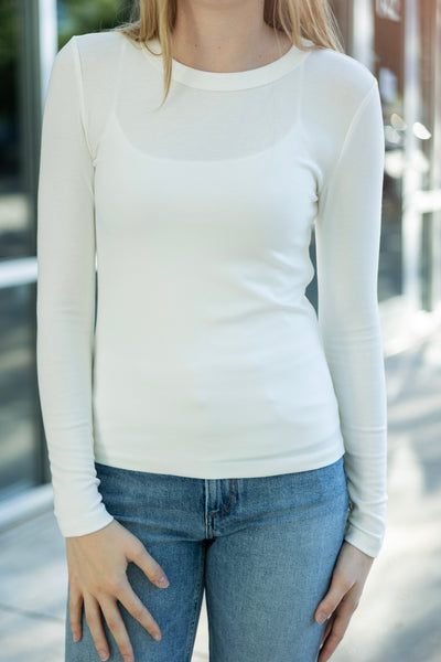 Ultra Soft Basic Long Sleeve Knit Top