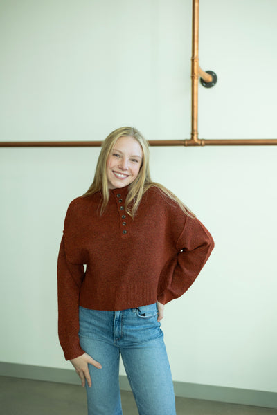 Half Button Down Sweater