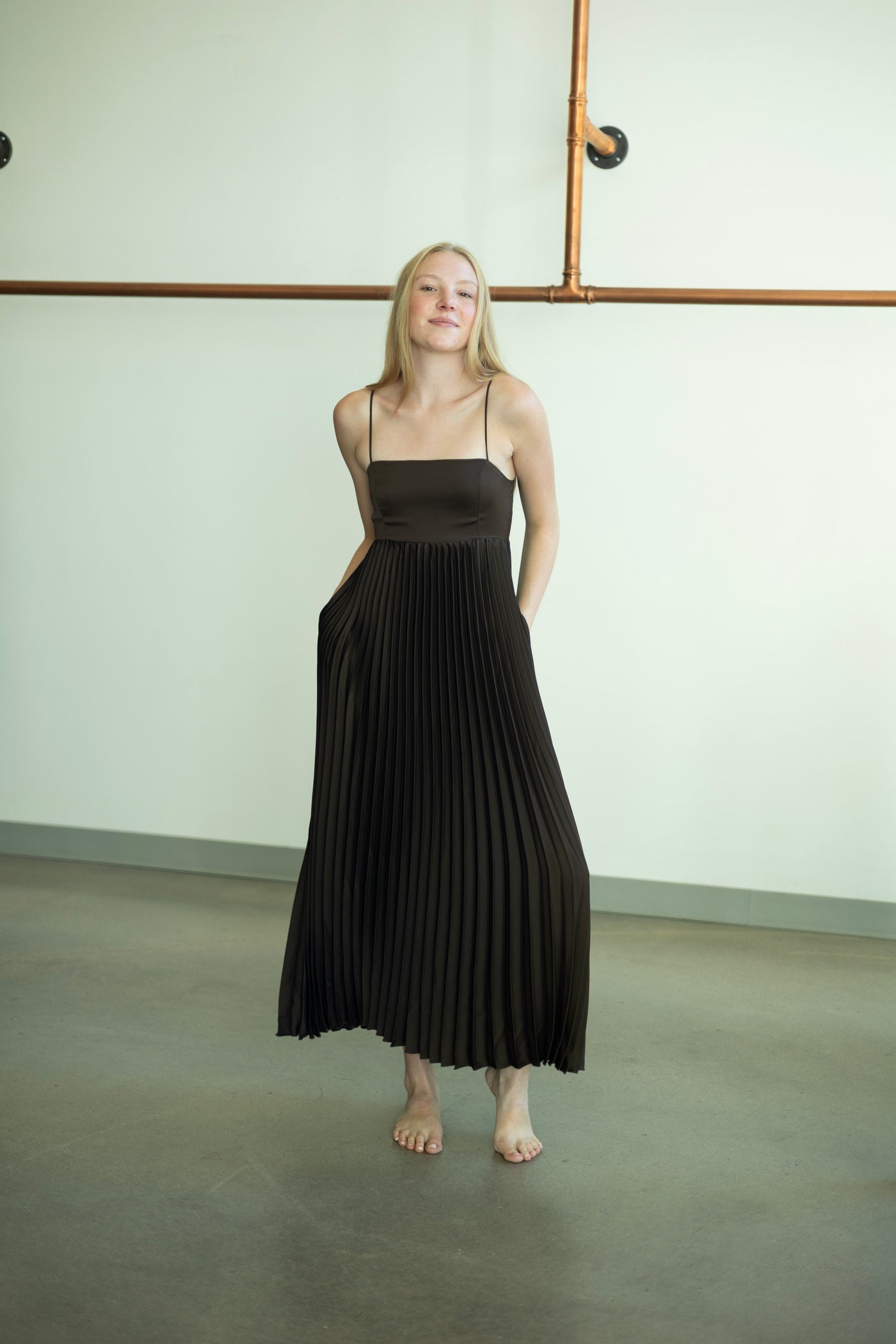 Pleating Maxi Dress
