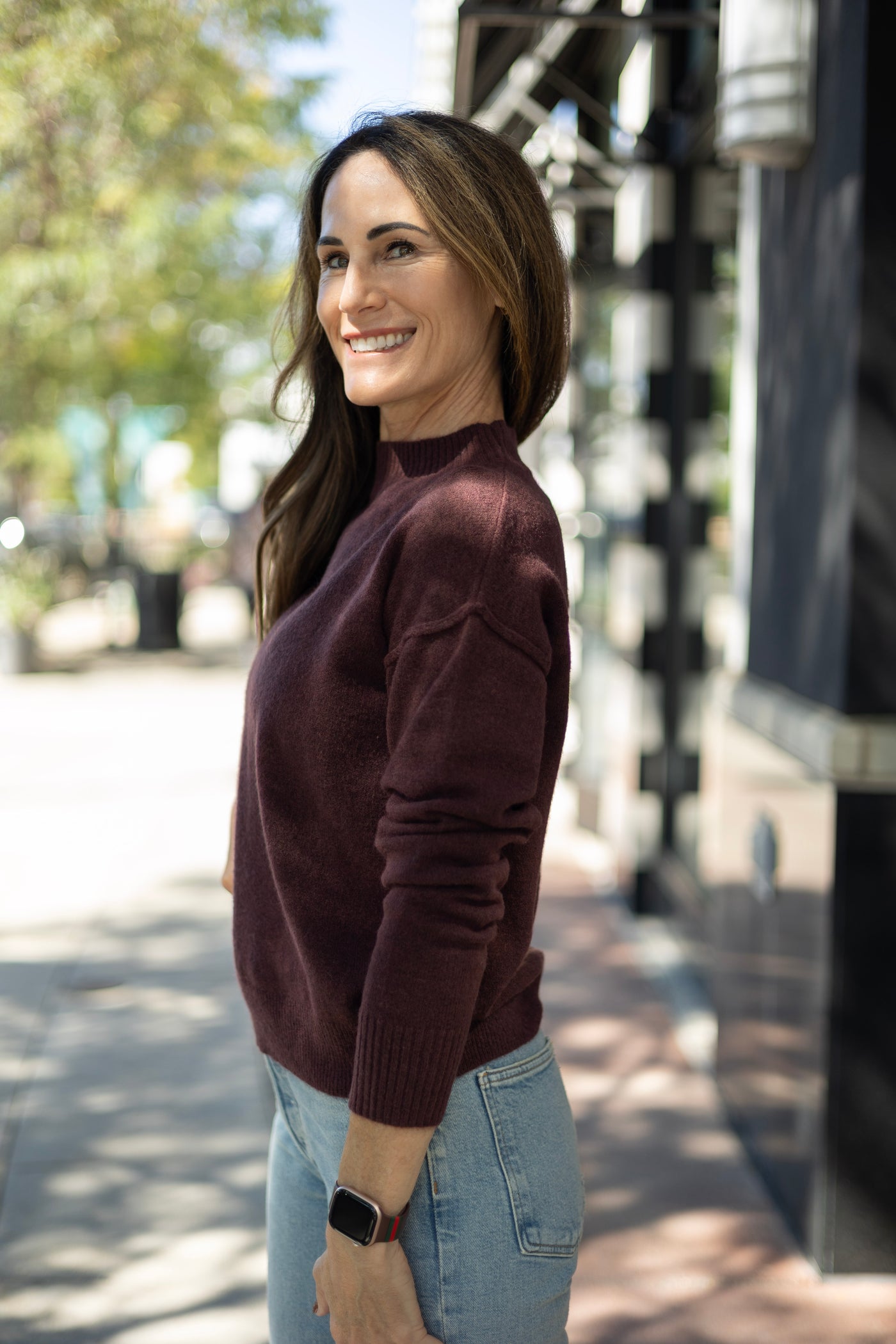 High Neck Basic Sweater Top