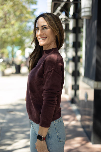 High Neck Basic Sweater Top