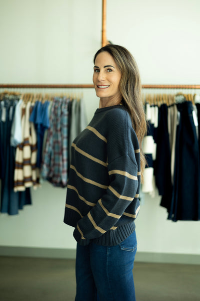 Stripe Round Neck Sweater
