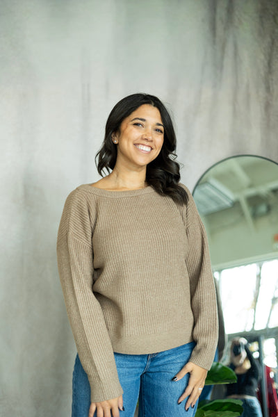 Stassi Satin Tie Sweater