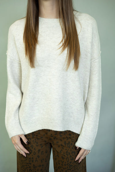 Light cream sweater for women