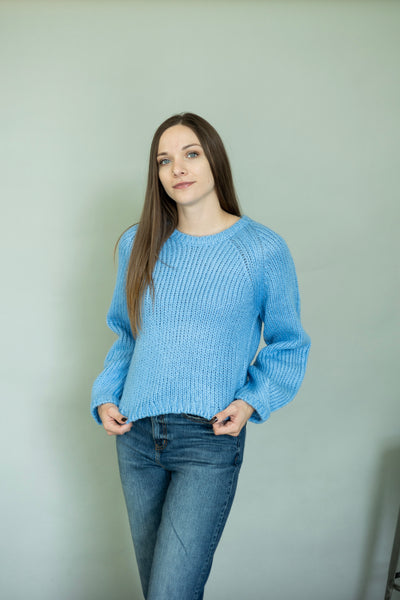 Light blue sweater for women