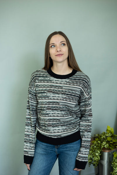 Patterned sweater for women