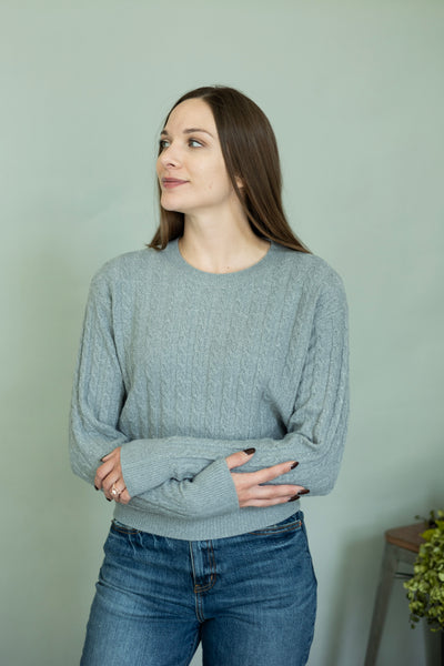 Classic gray sweater for women