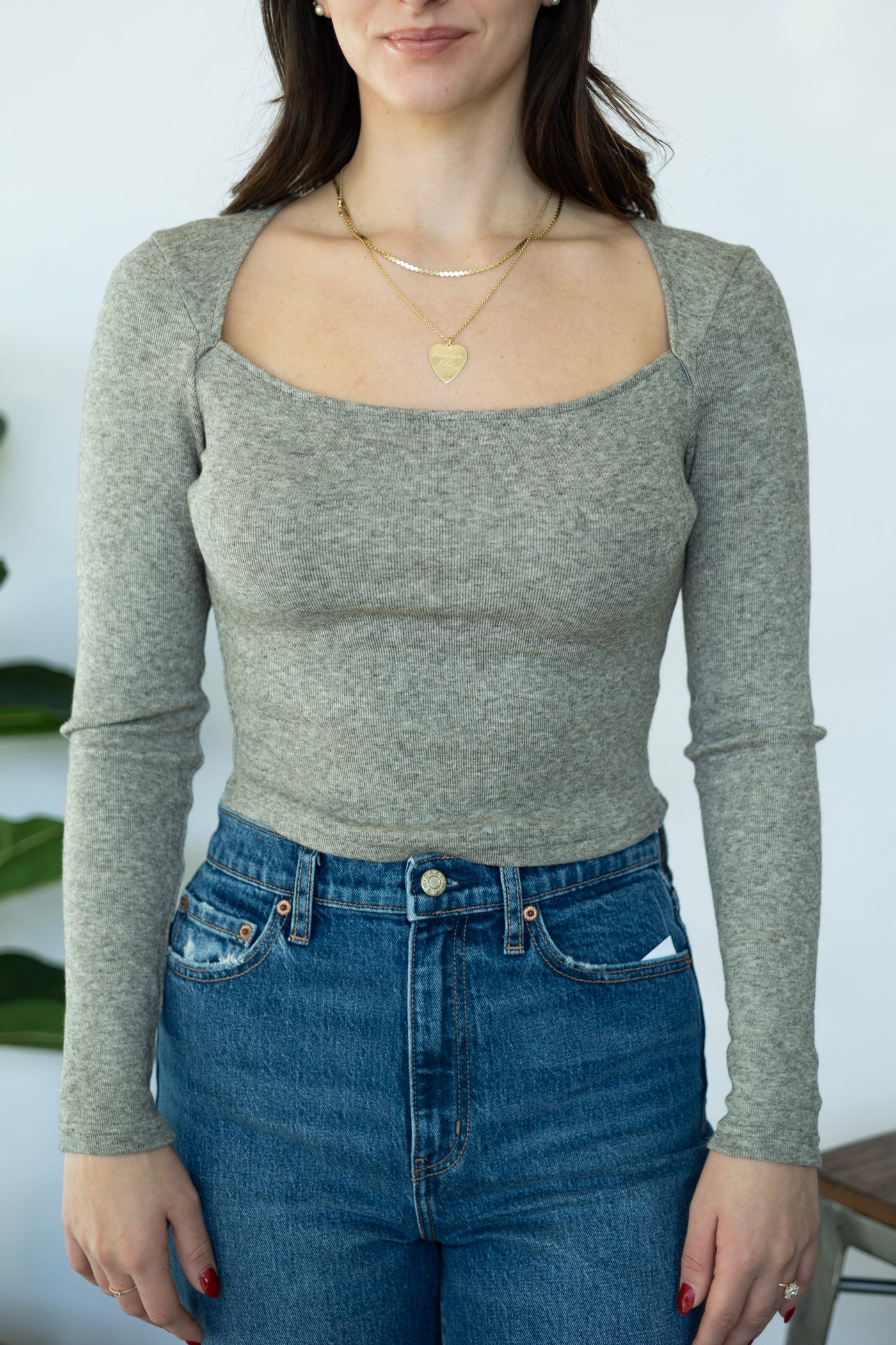 Knitted, elevated long sleeve for women