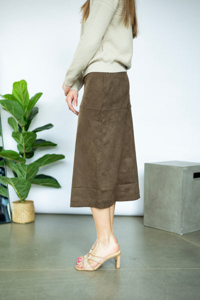 Vegan leather pencil skirt