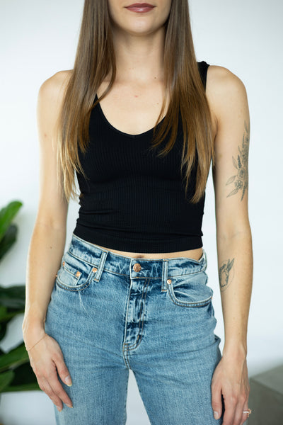 Reversible Ribbed Crop Top