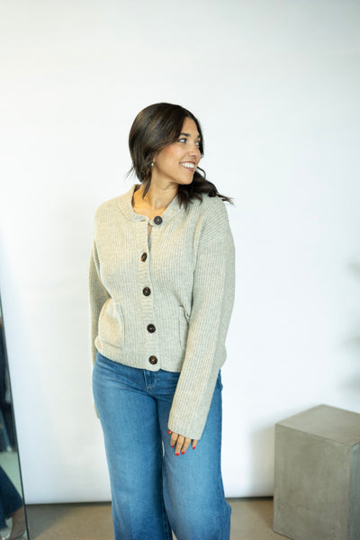 Dionne Crew Neck Sweater Cardigan