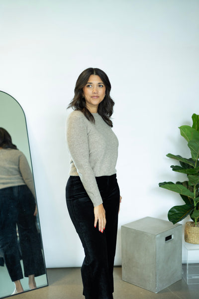 Sparkle Crew Neck Long Sleeve Sweater