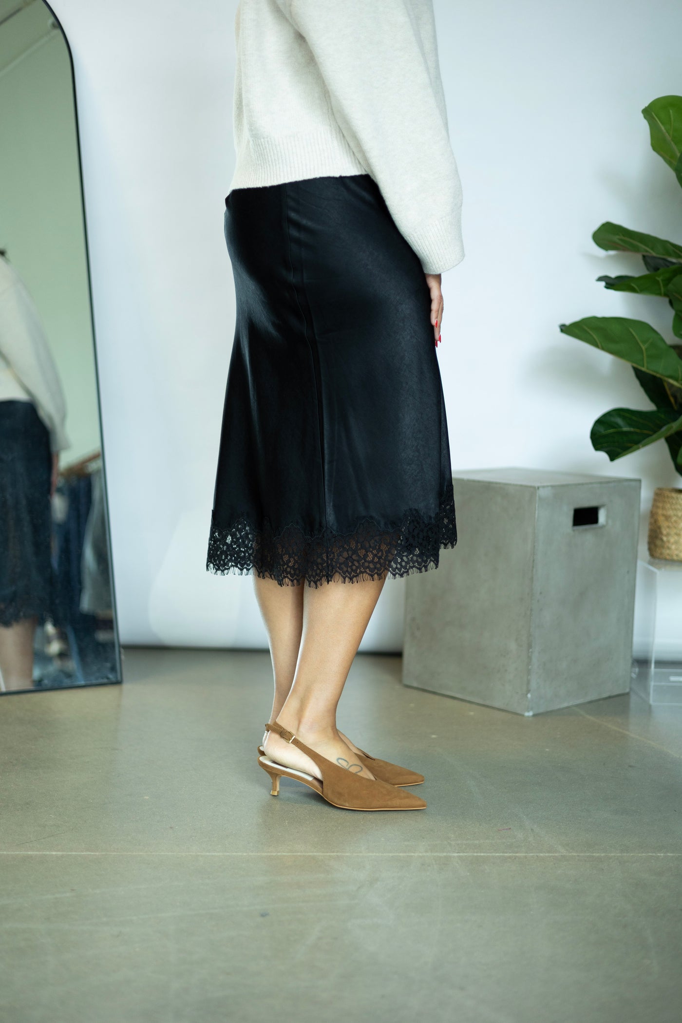 Slip Skirt W/ Lace