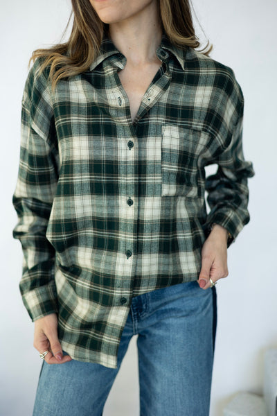 Women's green flannel