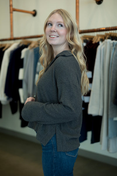 Cozy, ribbed, casual long sleeve 