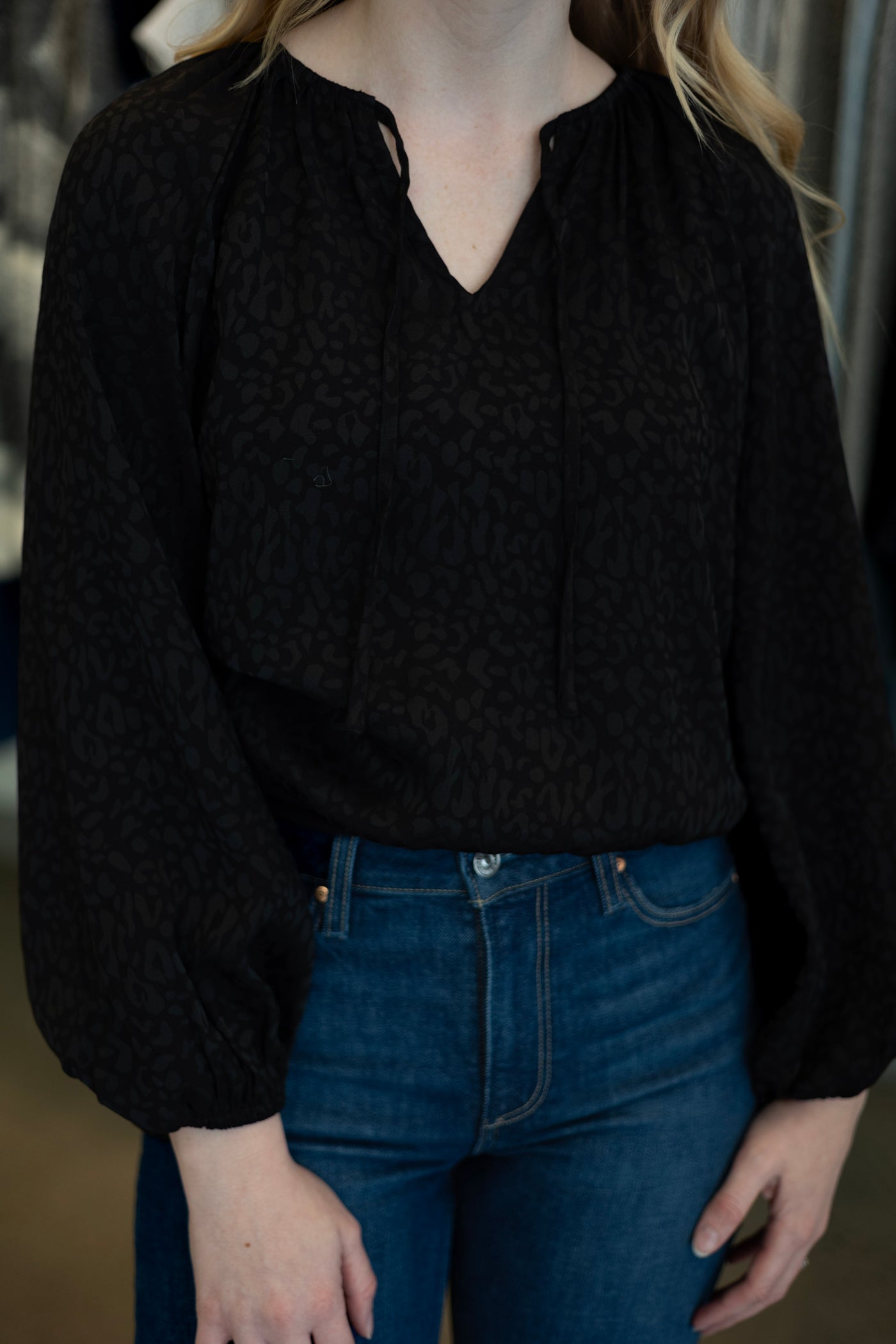 Leopard print, cropped blouse