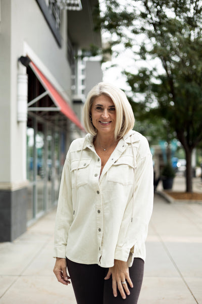 Corduroy button up jacket