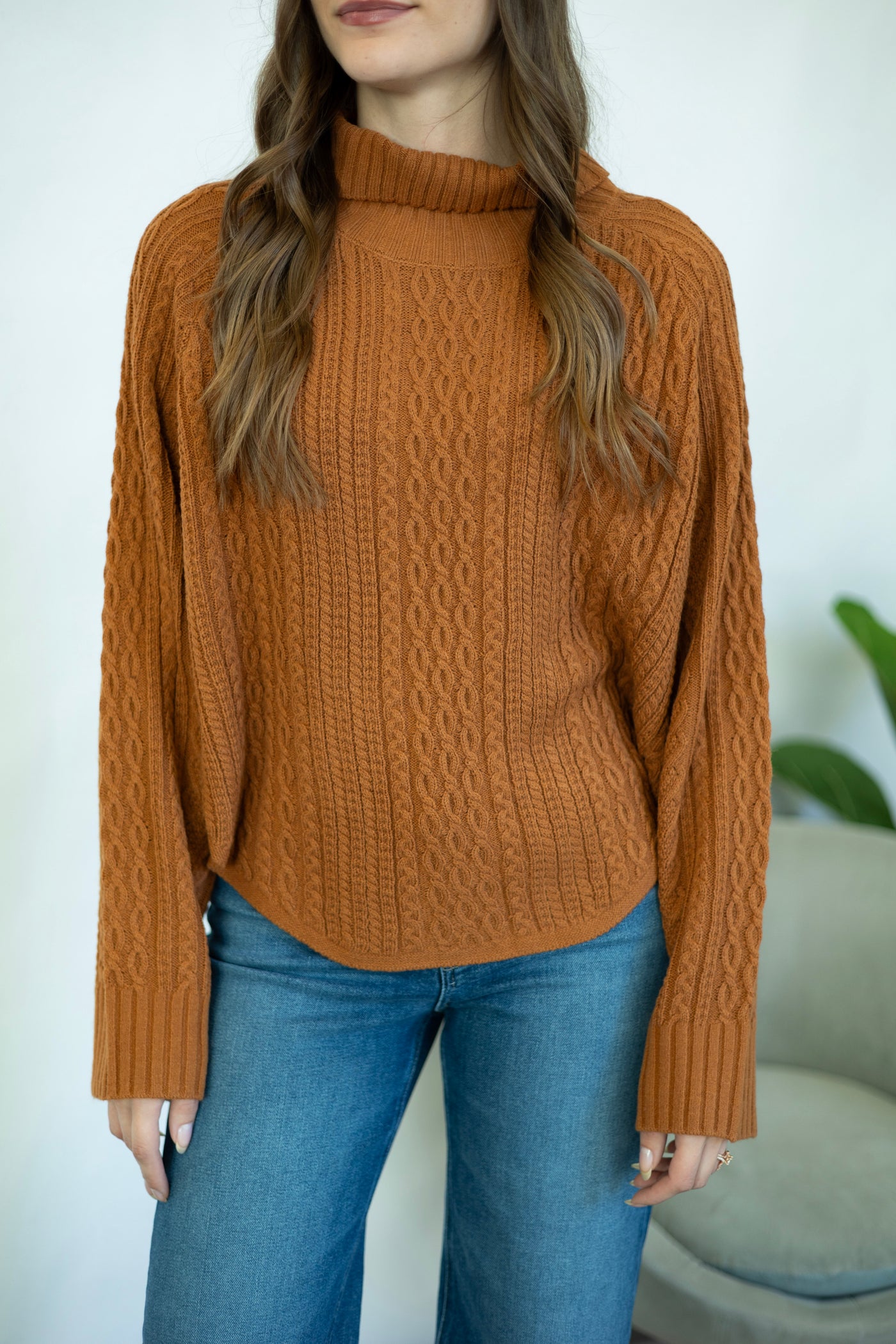 Elevated orange sweater for women