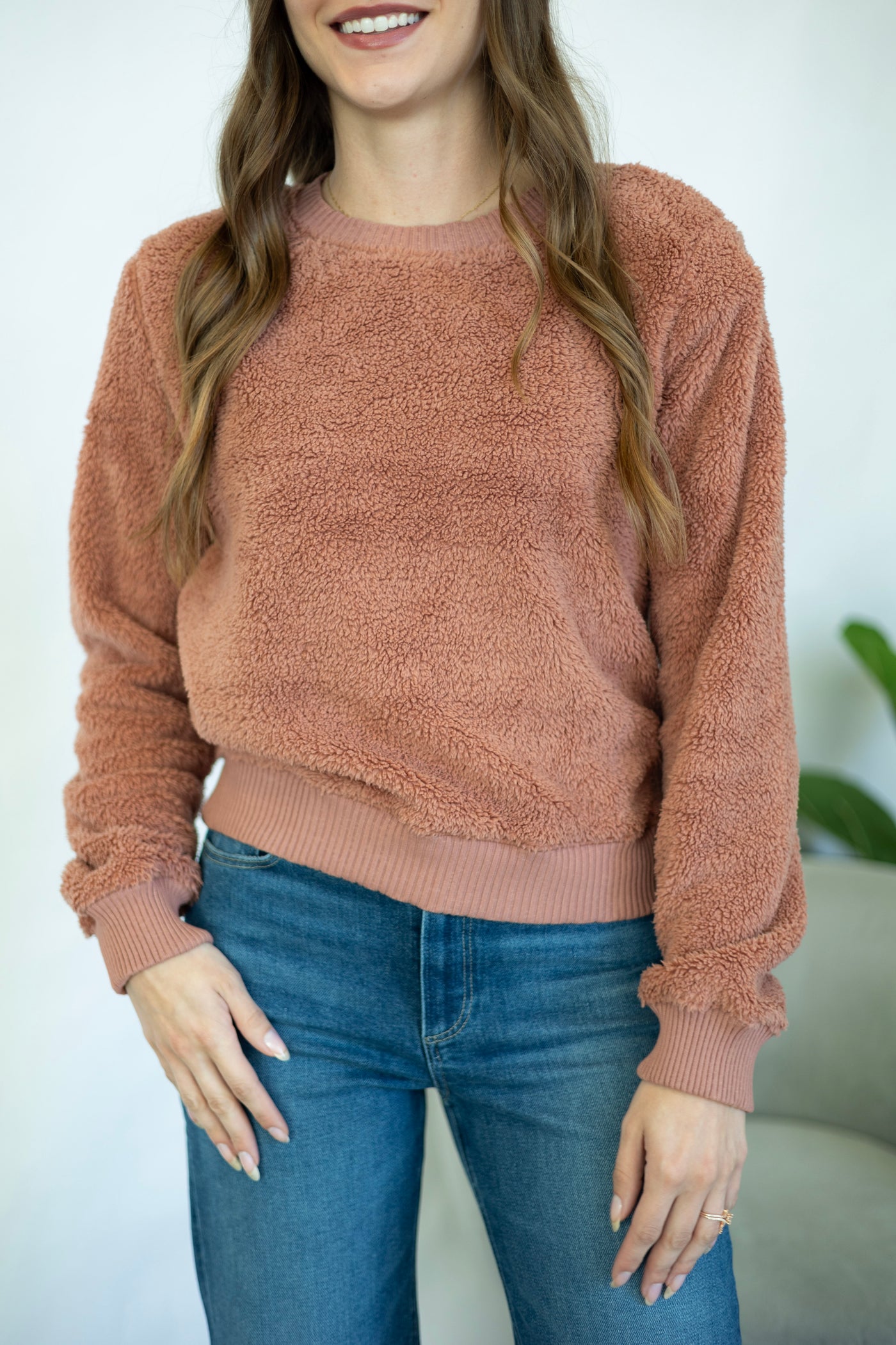 Cozy pink crewneck