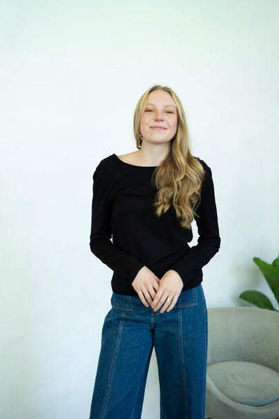 Cowl back top
