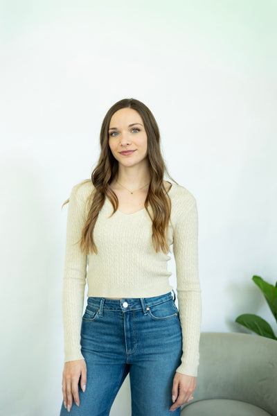 Light tan sweater for women