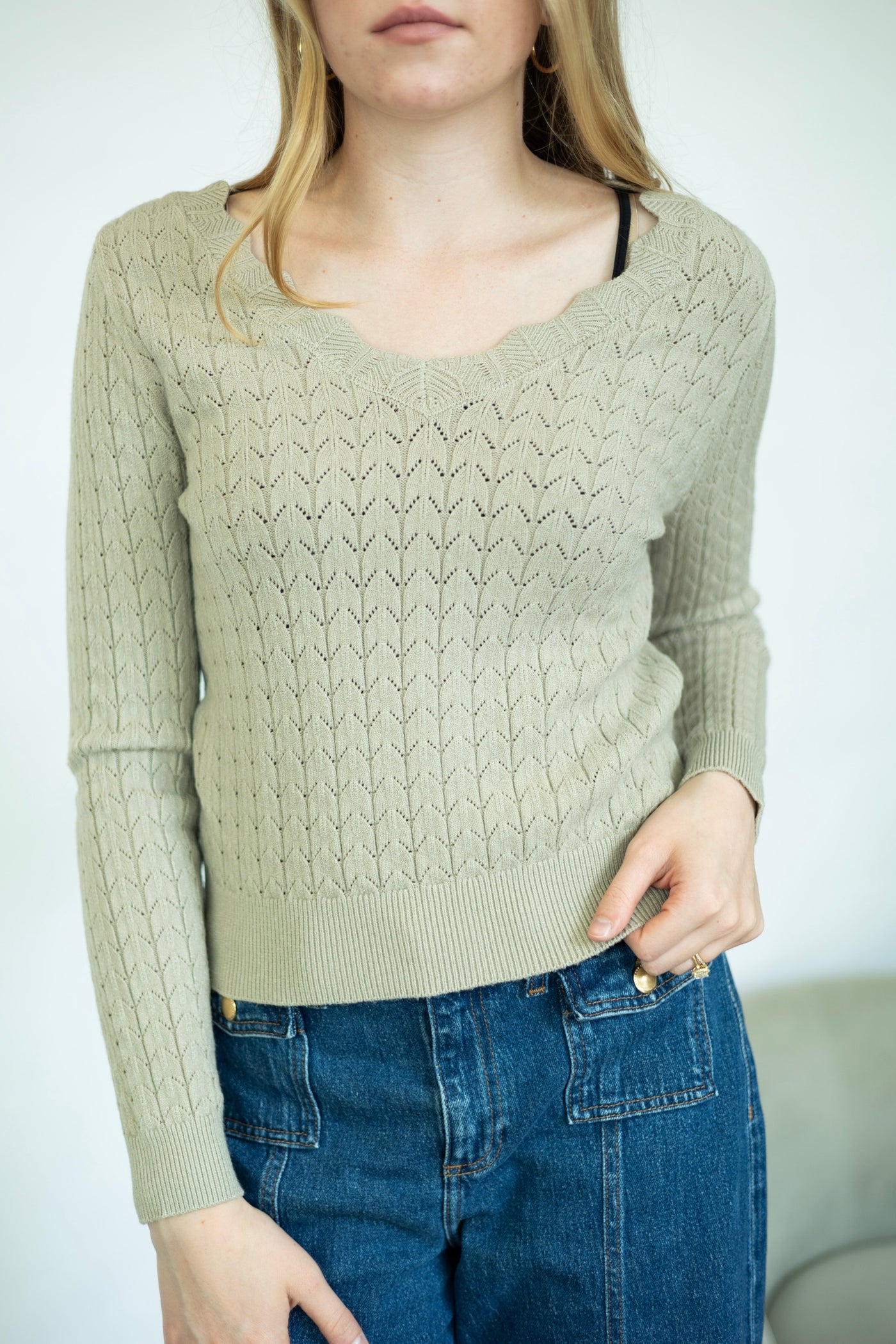Light tan sweater for women