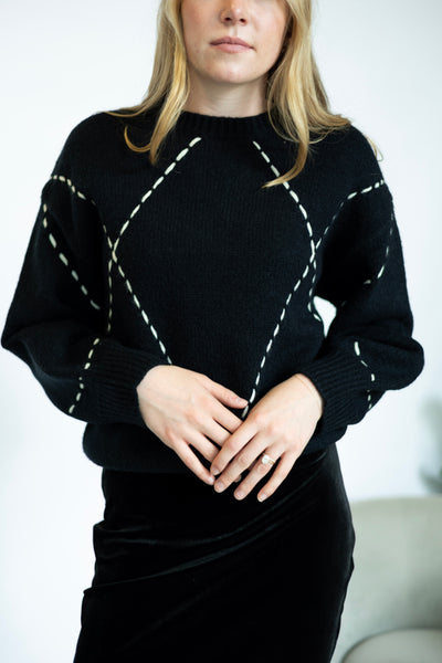 Stitched detailing sweater