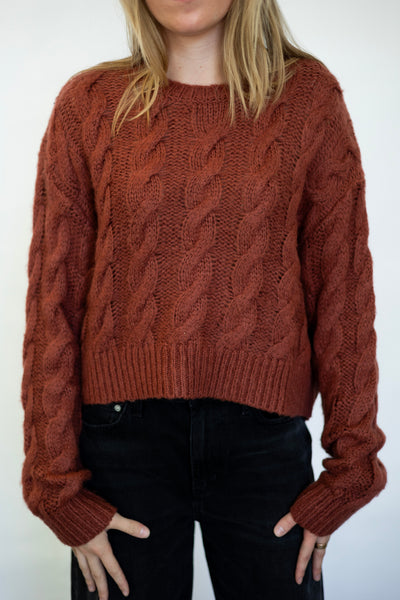 Ceronne Cable Stiched Sweater