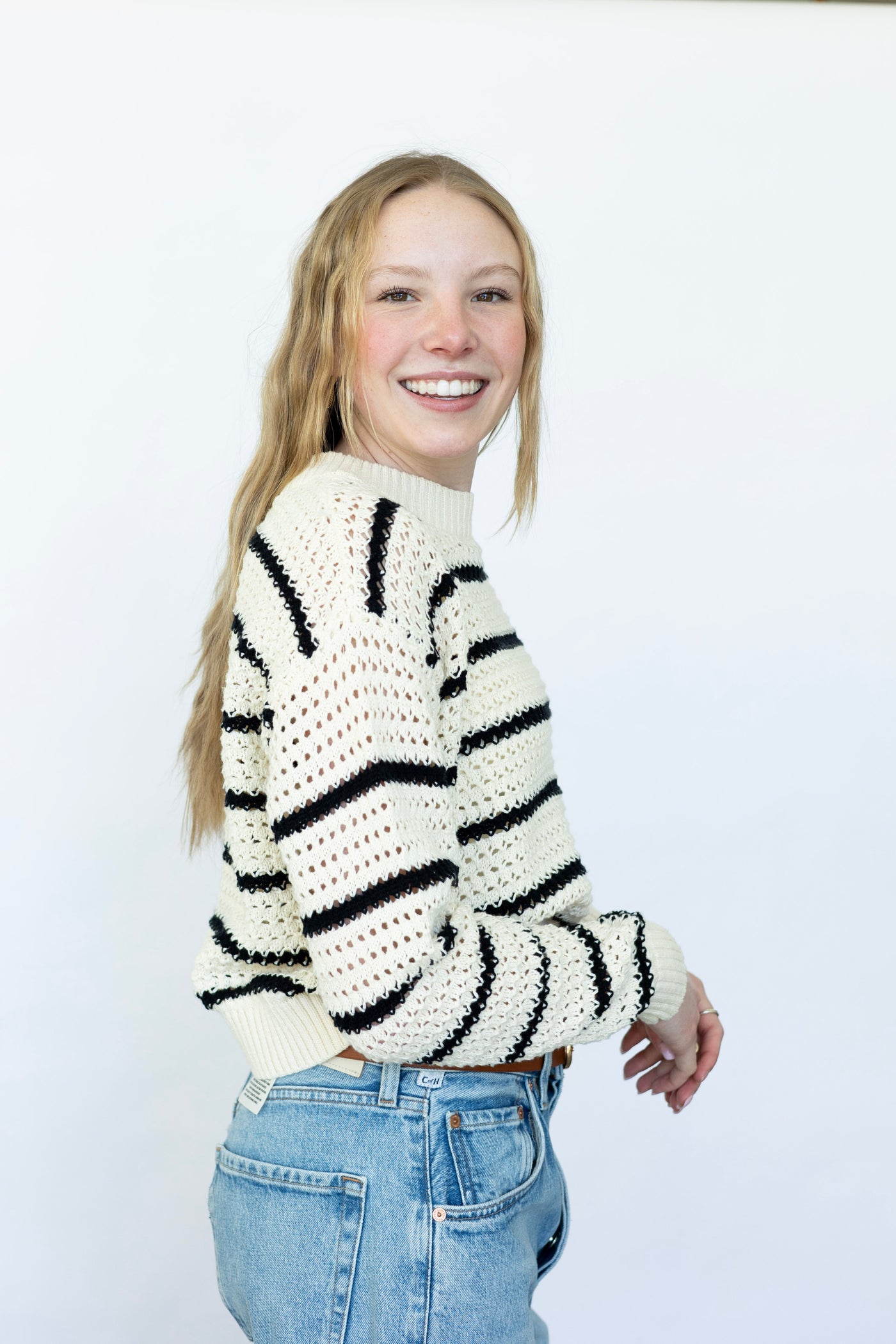 Open knit spring sweater