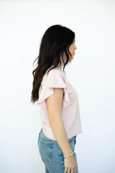 Feminine pink shirt for spring